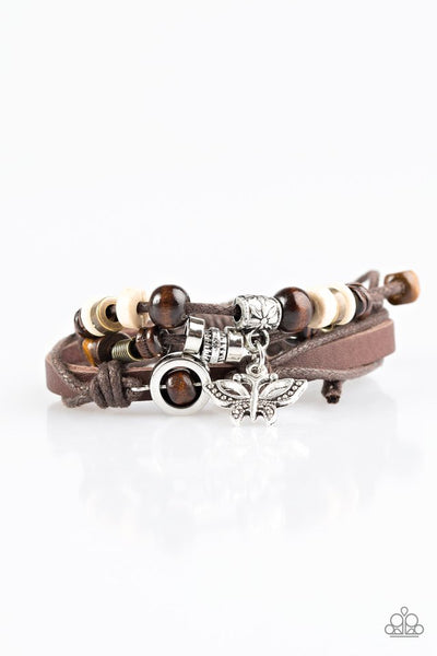 Paparazzi Accessories Bahama Butterfly - Brown Bracelet 