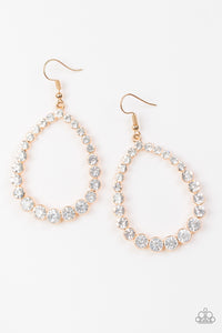 Paparazzi Accessories Rise and Sparkle! - Gold Earrings 