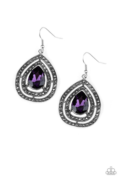  Paparazzi Accessories Royal Squad - Purple Earrings 