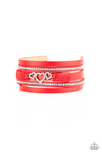 Paparazzi Accessories Rebel Valentine - Red Bracelet 
