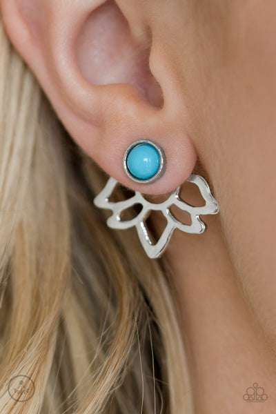 Paparazzi Accessories Lotus Breeze - Blue Earrings 