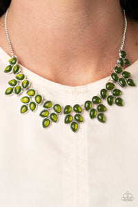 Paparazzi Accessories Hidden Eden - Green Necklace & Earrings 