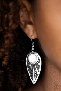 Paparazzi Accessories Take A WALKABOUT - White Earrings 