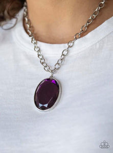 Paparazzi Accessories Light as Heir Purple Necklace & Earrings 