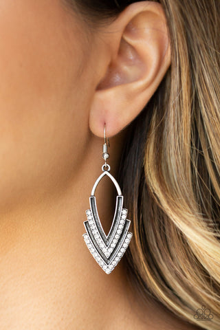 Paparazzi Accessories Tour de Force - White Earrings 