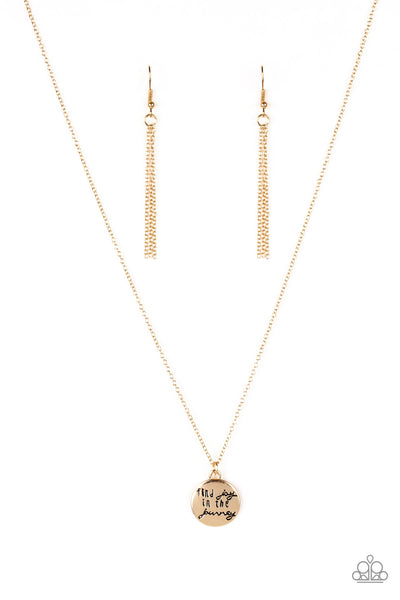 Paparazzi Accessories Find Joy - Gold Necklace & Earrings 