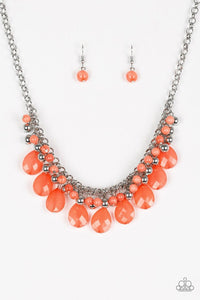 Paparazzi Accessories Trending Tropicana - Orange Necklace & Earrings 