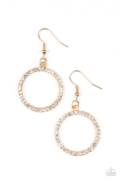 Paparazzi Accessories Champagne Chic - Gold Earrings 