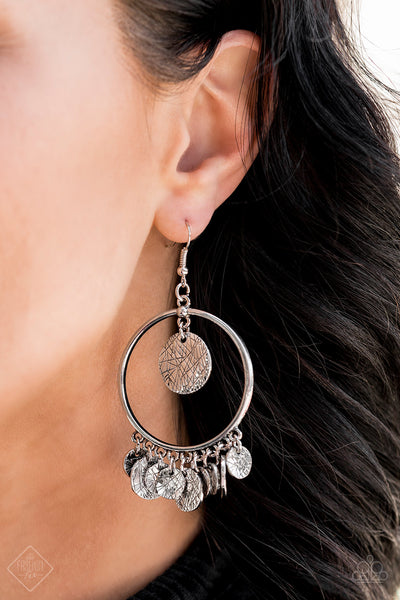 Paparazzi Accessories Start From Scratch Silver Earrings 