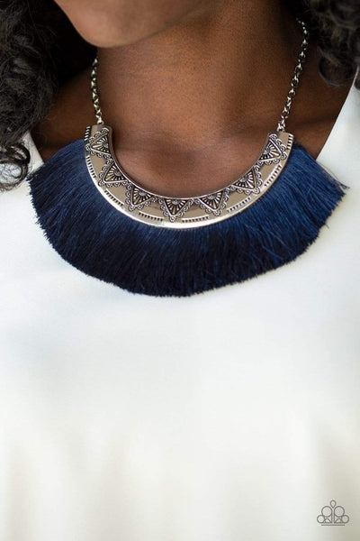 Paparazzi Accessories Might and MANE - Blue Necklace & Earrings 