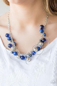 Paparazzi Accessories Mountain Mosaic - Blue Necklace & Earrings 