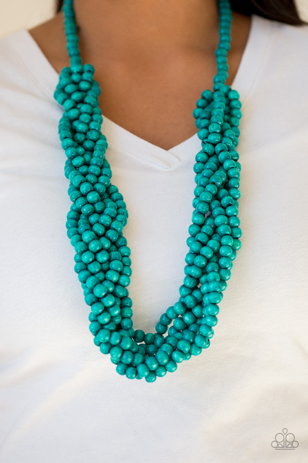 Paparazzi Accessories Tahiti Tropic - Blue Necklace & Earrings 