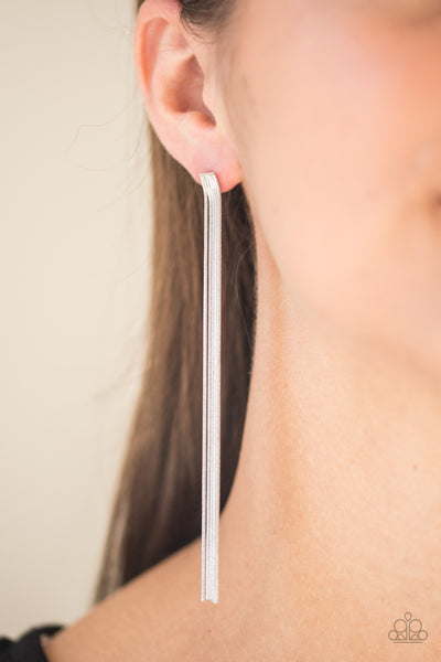 Paparazzi Accessories Head To Toe Dazzle - Silver Earrings 