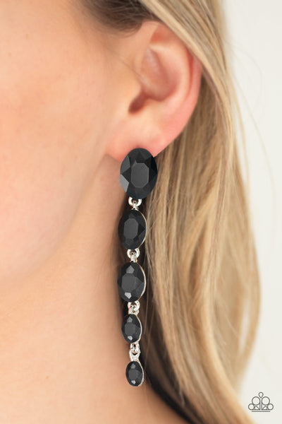 Paparazzi Accessories Red Carpet Radiance - Black Earrings 