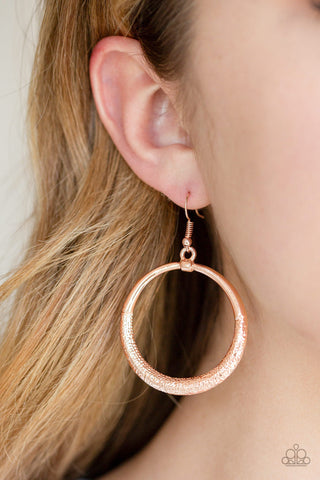 Paparazzi Accessories Modern Shimmer - Rose Gold Earrings 