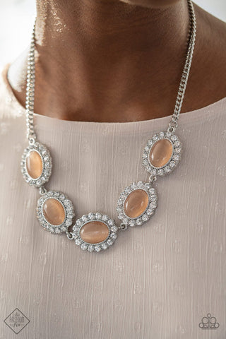 Paparazzi Accessories A DIVA-ttitude Adjustment - Orange Necklace & Earrings 