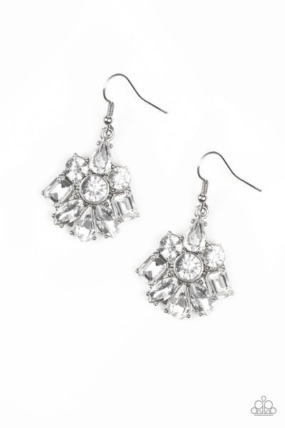 Paparazzi Accessories Fiercely Famous - White Earrings 