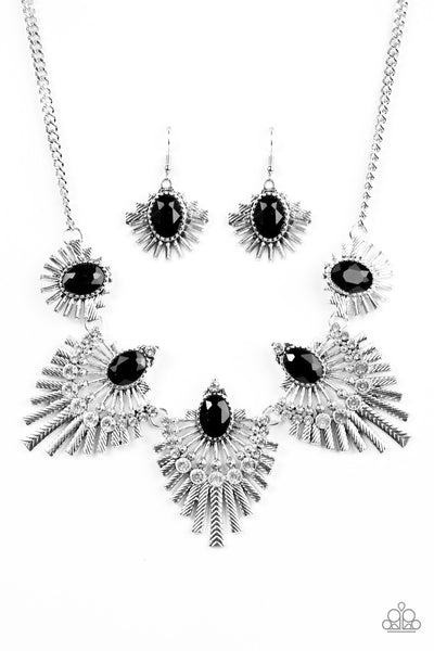 Paparazzi Accessories Miss YOU-niverse - Black Necklace & Earrings 