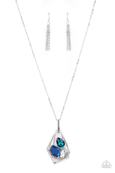 Paparazzi Accessories All Systems GLOW - Blue Necklace & Earrings 