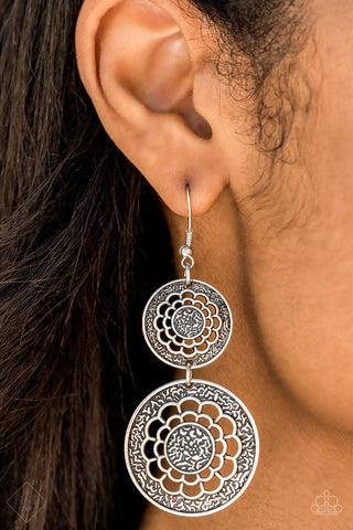 Paparazzi Accessories Merry Marigolds Silver Earrings 