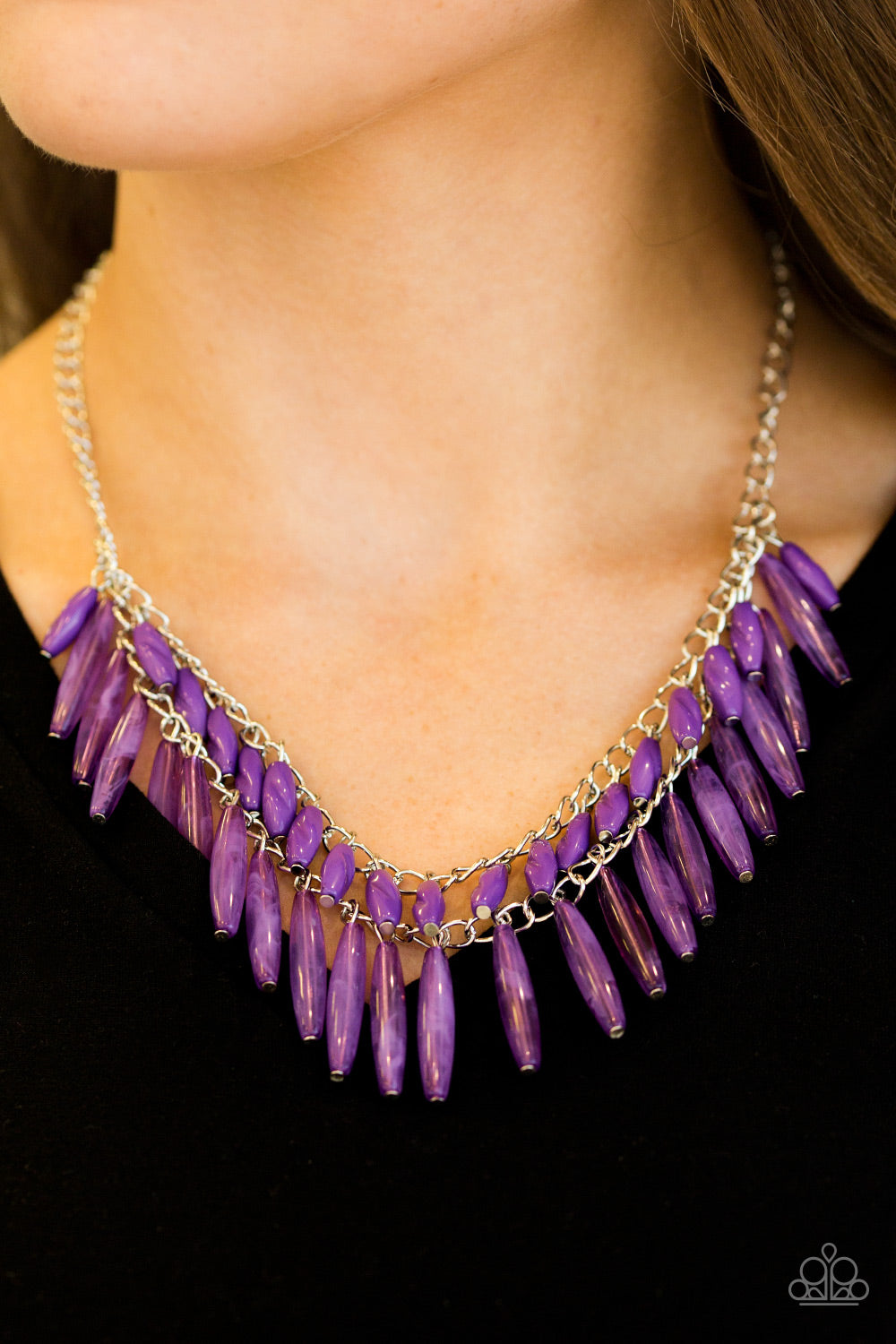 Paparazzi Accessories Speak Of The DIVA - Purple Necklace & Earrings 