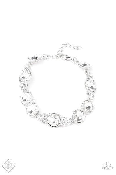 Paparazzi Accessories Care To Make A Wager? - White Bracelet 