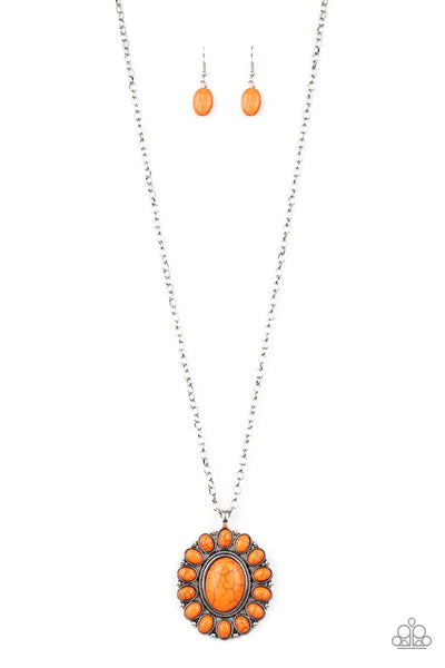 Paparazzi Accessories Rancho Roamer - Orange Necklace & Earrings 