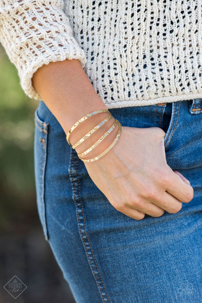 Paparazzi Accessories Get Used To GRIT Gold Bracelet 