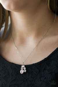 Paparazzi Accessories Time To Be Timeless - Pink Necklace & Earrings 