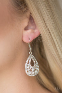 Paparazzi Accessories Sparkling Stardom - White Earrings 