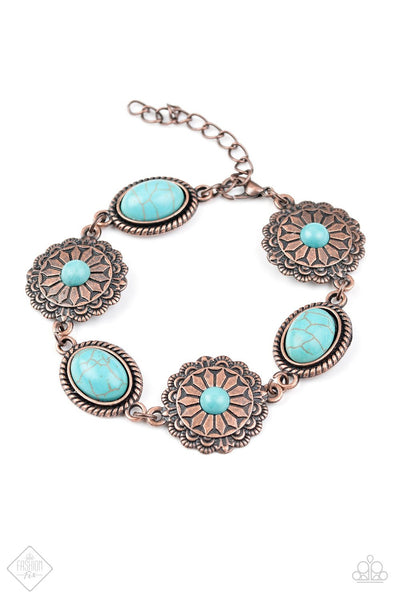 Paparazzi Accessories Sage Savannahs Copper/Blue Bracelet 