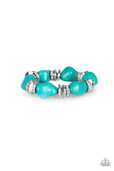 Paparazzi Accessories Stone Age Stunner - Blue Bracelet 