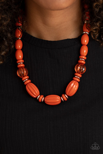 Paparazzi Accessories High Alert - Orange Necklace & Earrings 