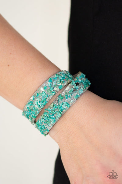 Paparazzi Accessories CRUSH To Conclusions - Green Bracelet 