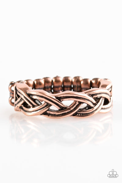 Paparazzi Accessories Step Up To The PLAIT - Copper Ring