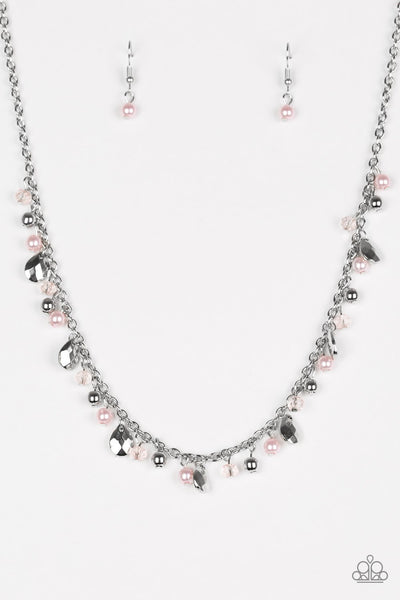 Paparazzi Accessories Spring Sophistication - Pink Necklace & Earrings 