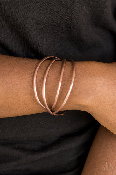 Paparazzi Accessories Take A CATWALK - Copper Bracelet 