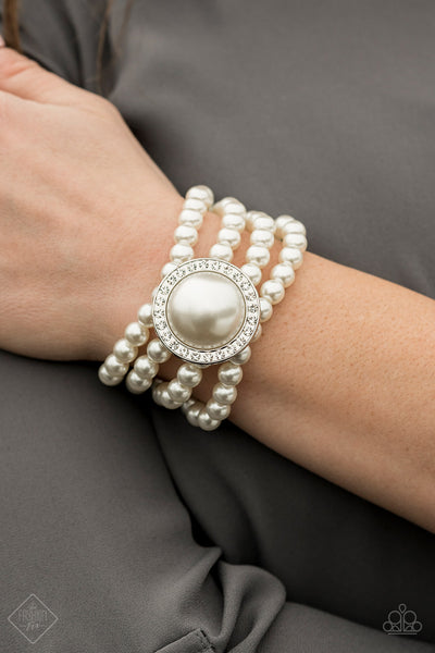 Paparazzi Accessories Top Tier Twinkle White Bracelet 