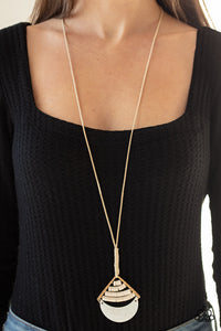 Paparazzi Accessories Beach Beam - Gold Necklace & Earrings 
