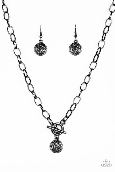 Paparazzi Accessories Sorority Sisters - Black Necklace & Earrings 