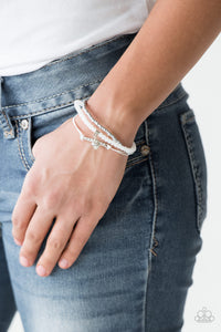 Paparazzi Accessories Reckless Romance - White Bracelet 