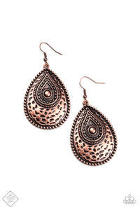 Paparazzi Accessories Rural Muse Copper Earrings 