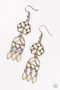 Paparazzi Accessories Which Way West - White Earrings 