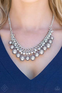 Paparazzi Accessories Box Office Bombshell - Silver Necklace & Earrings 