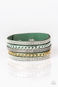 Paparazzi Accessories Fashion Fiend - Green Bracelet 