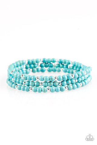 Paparazzi Accessories Stone Paradise - Blue Bracelet 