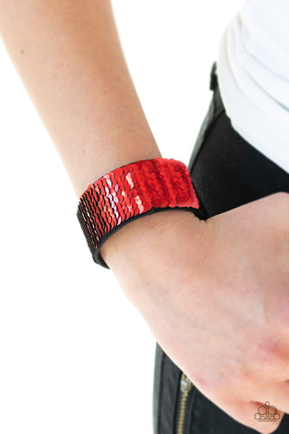 Paparazzi Accessories Mer-mazingly Mermaid - Red Bracelet 