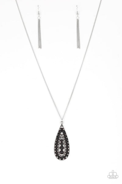 Paparazzi Accessories Tiki Tease Black Necklace & Earrings 