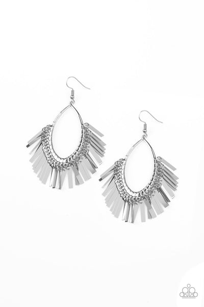 Paparazzi Accessories Fine-Tuned Machine - Silver Earrings 