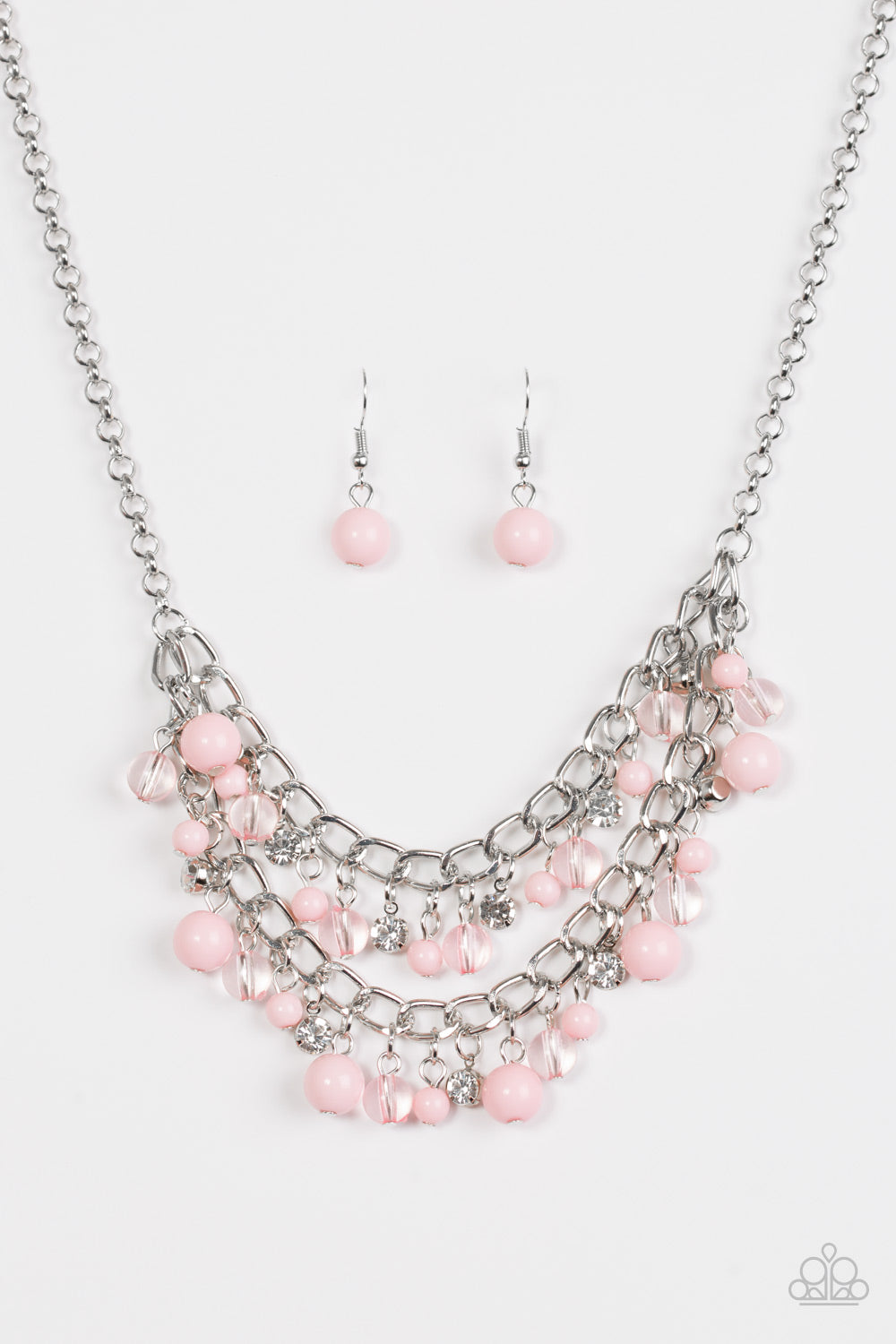 Paparazzi Accessories Bridal Party - Pink Necklace & Earrings 